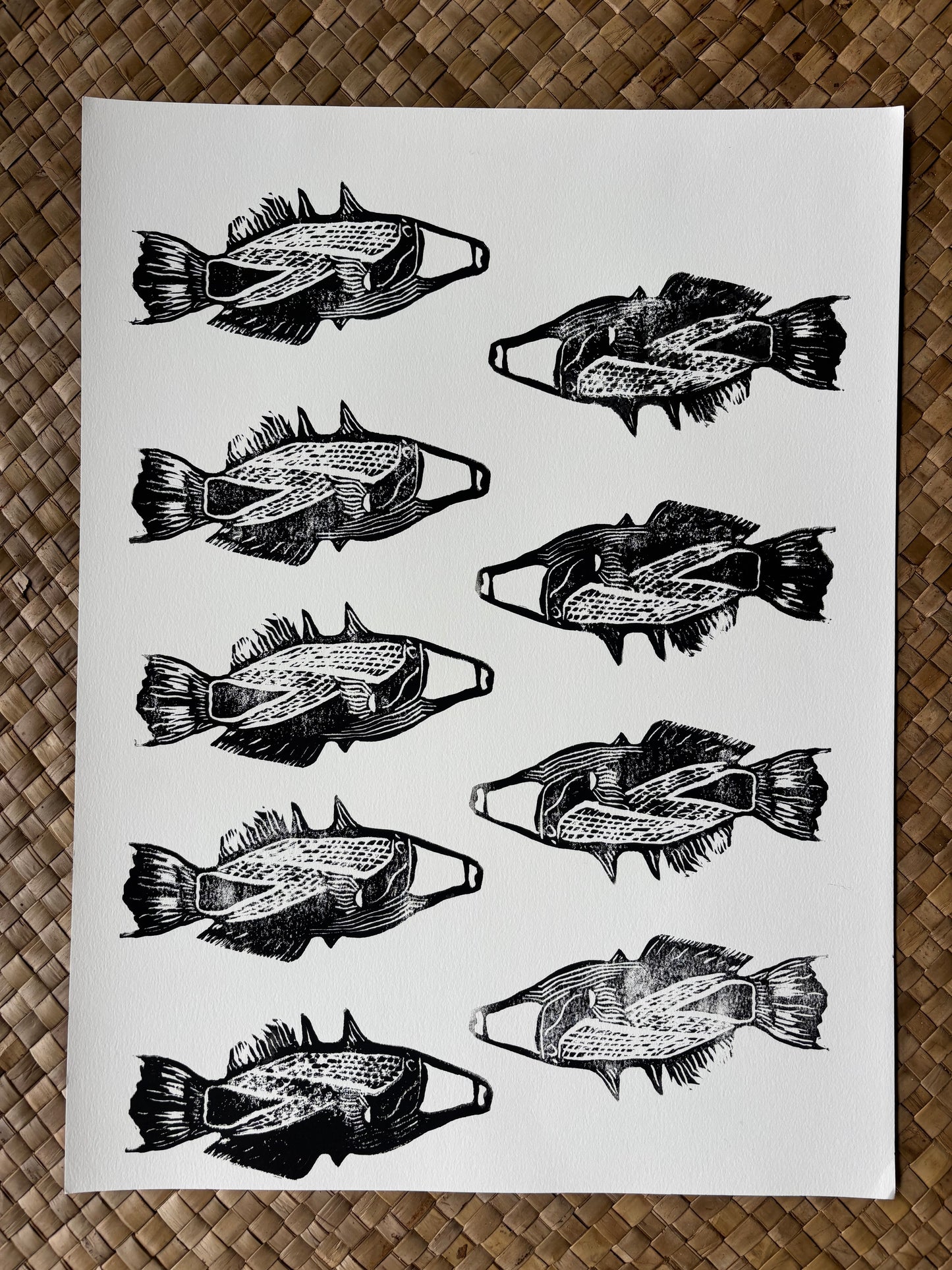 Humuhumu Original Blockprint