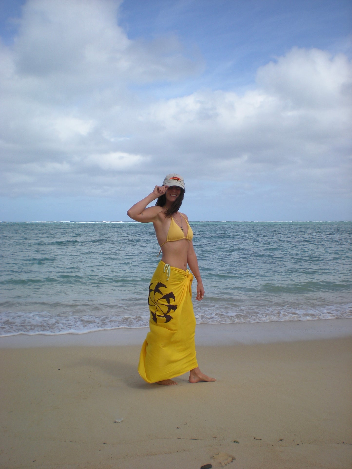 Manta Ray Flower Sarong