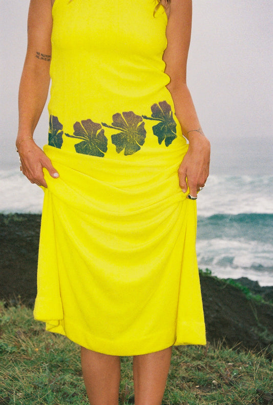 Hibiscus Belt Vintage Dress