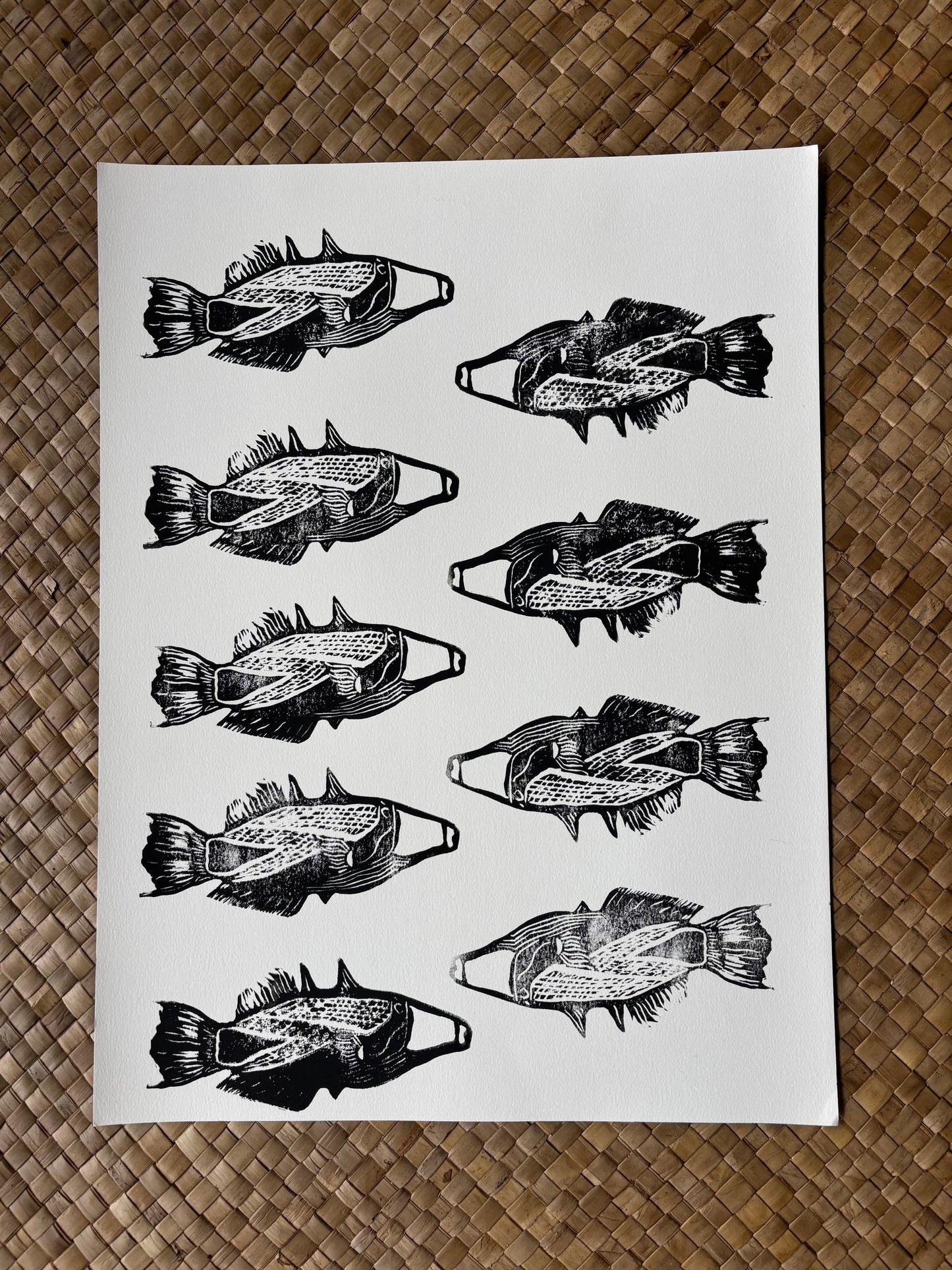 Humuhumu Original Blockprint