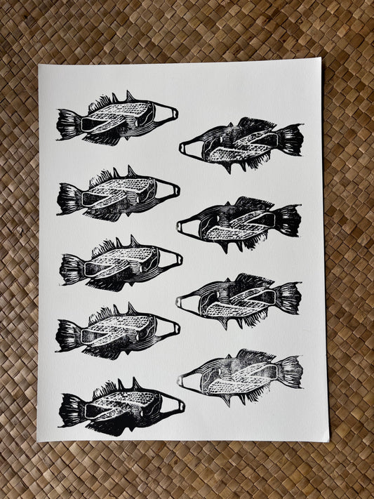 Humuhumu Original Blockprint