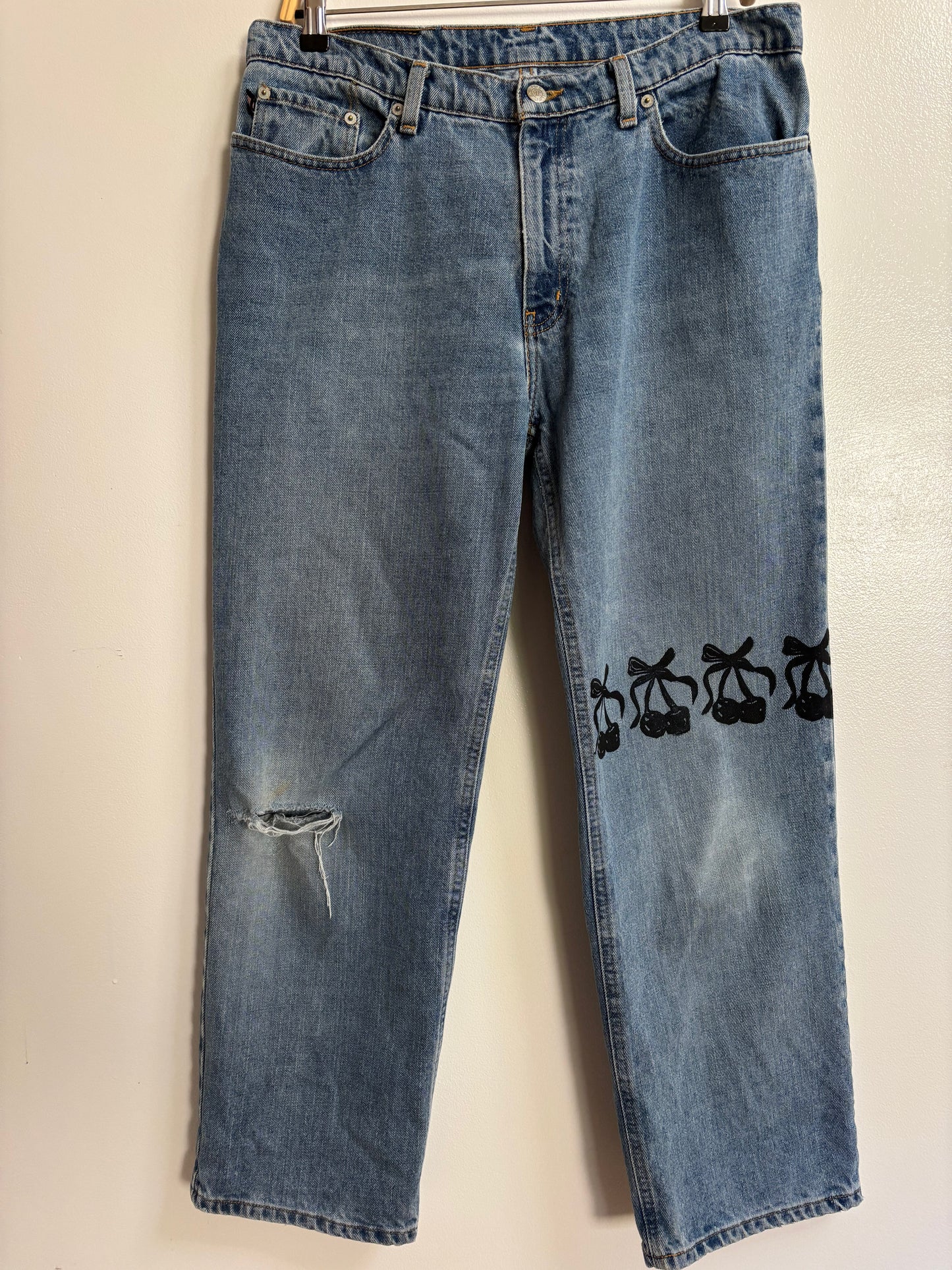 Cherry Print Jeans