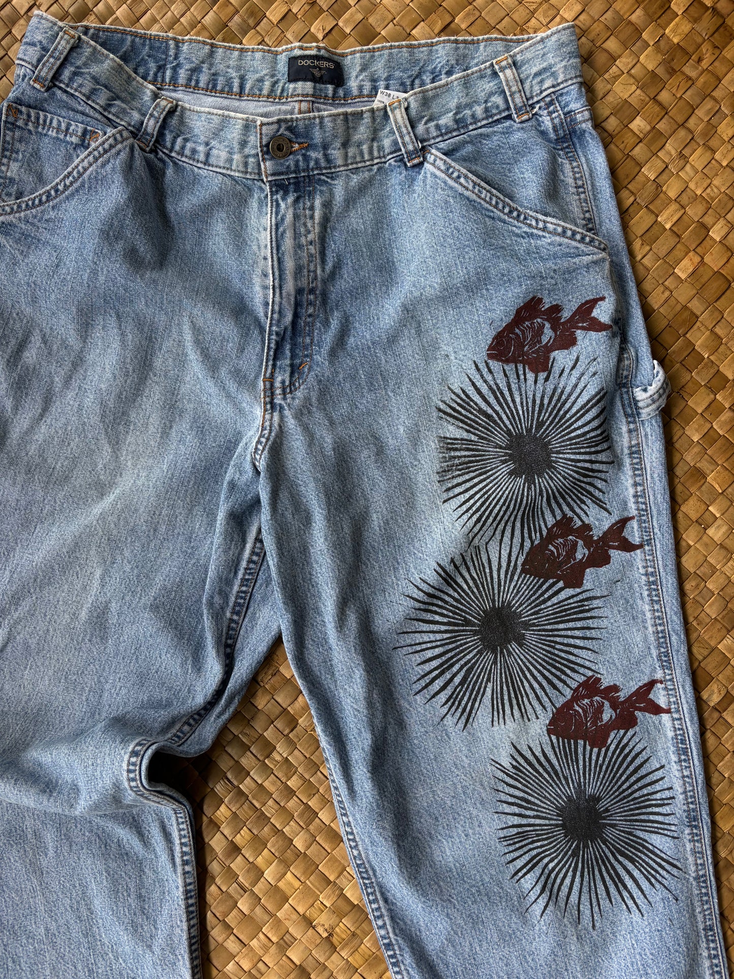 Menpachi + Wana Thigh Baggy Jeans